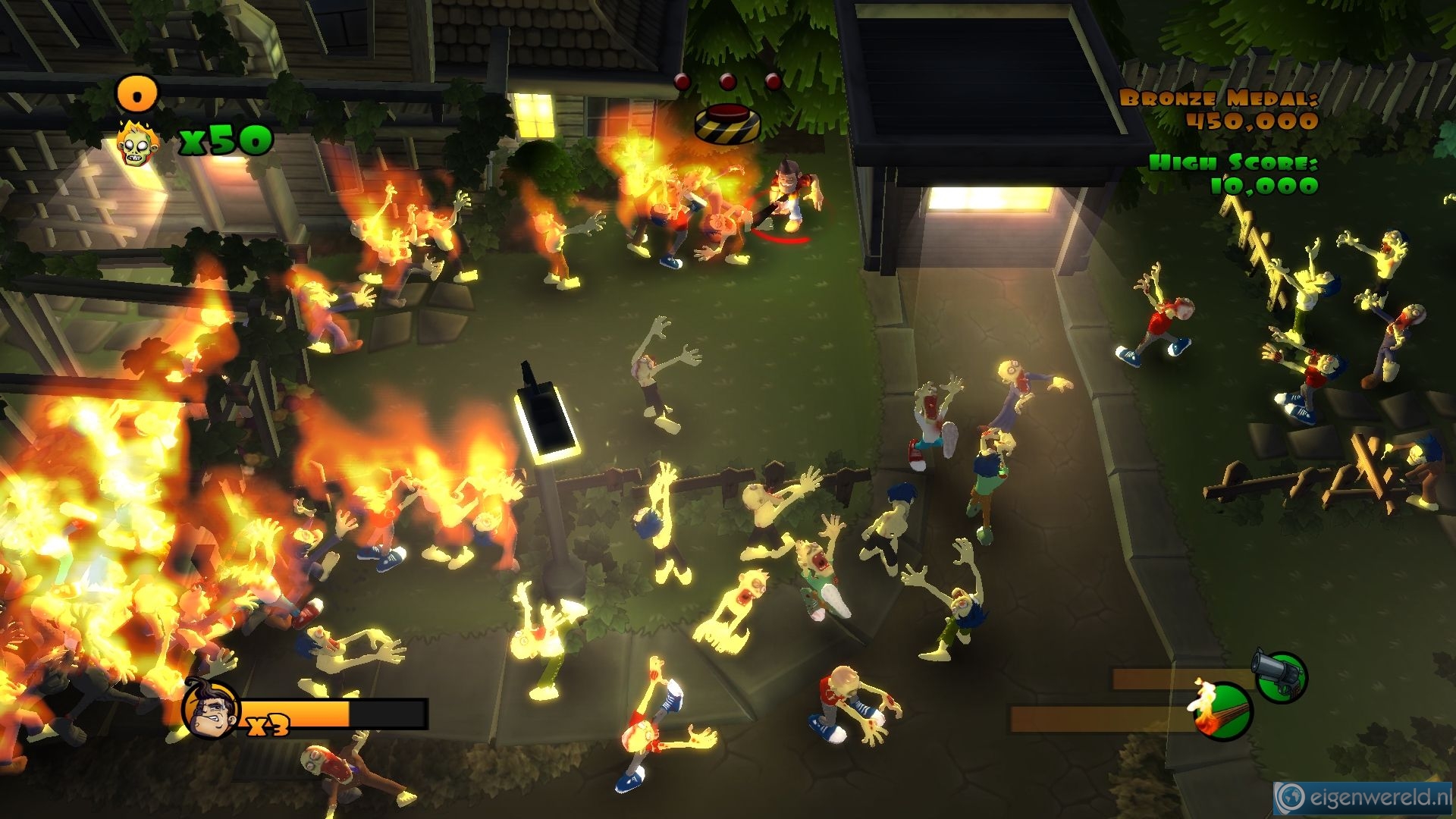 Screenshot van Burn Zombie Burn