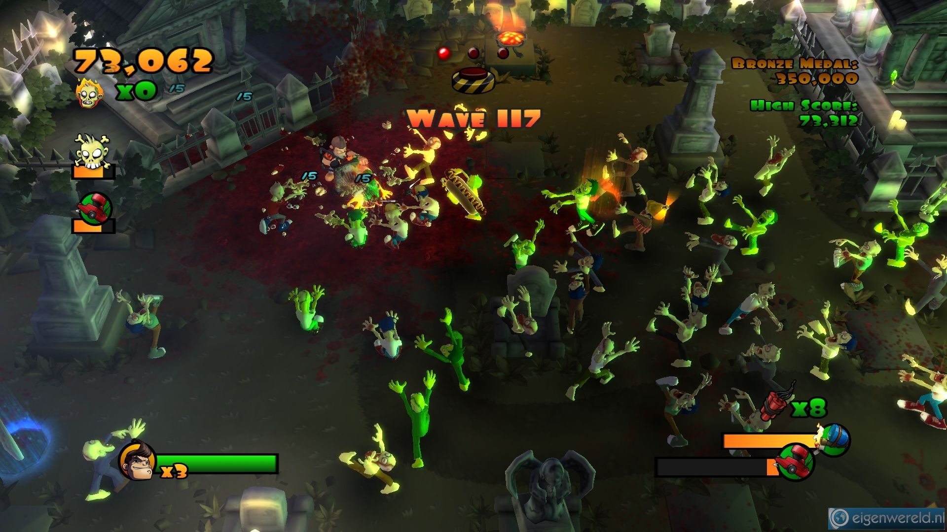 Screenshot van Burn Zombie Burn