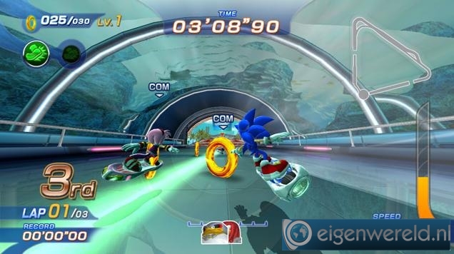 Screenshot van Sonic Free Riders