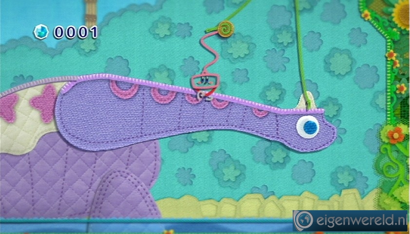 Screenshot van Kirby's Epic Yarn